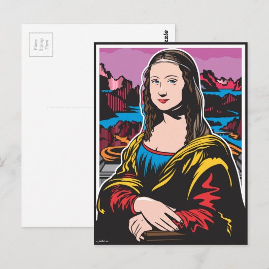 Mona Lisa Postkarte (Vorne/Hinten)