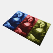 Mona Lisa Primärfarben Fußmatte (Schrägansicht)
