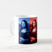 Mona Lisa Primärfarben Kaffeetasse (Vorderseite Links)