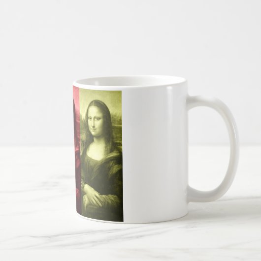 Mona Lisa Primärfarben Kaffeetasse (Rechts)