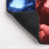 Mona Lisa Primärfarben Mousepad (Ecke)