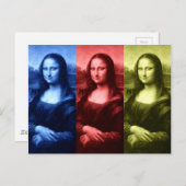 Mona Lisa Primärfarben Postkarte (Vorne/Hinten)