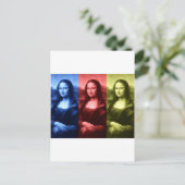 Mona Lisa Primärfarben Postkarte (Stehend Vorderseite)