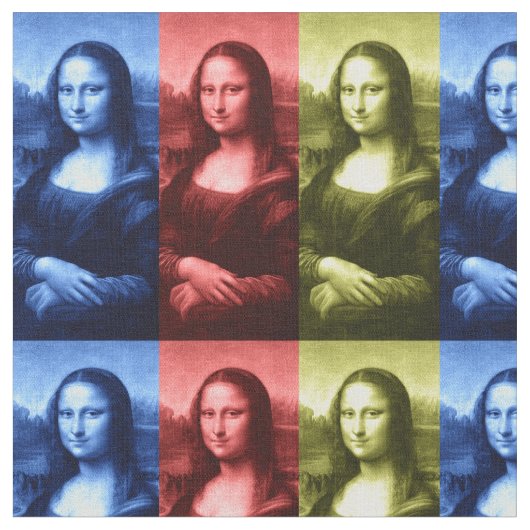 Mona Lisa Primärfarben Stoff (Nahaufnahme)