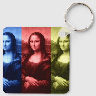 Mona Lisa Primary Colors Keychain Schlüsselanhänger