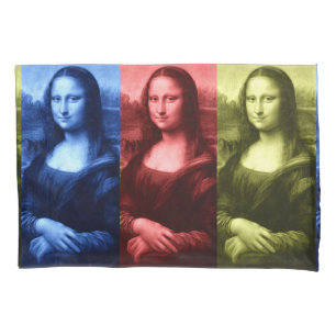 Mona Lisa Primary Colors Pillowcase Kissenbezug