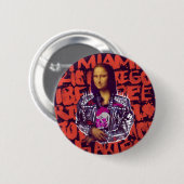 Mona Lisa Punk Art Button (Vorne & Hinten)