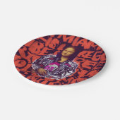 Mona Lisa Punk Art Pappteller (Schrägansicht)