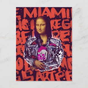 Mona Lisa Punk Art Postkarte