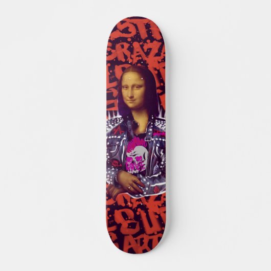 Mona Lisa Punk Art Skateboard (Vorne)