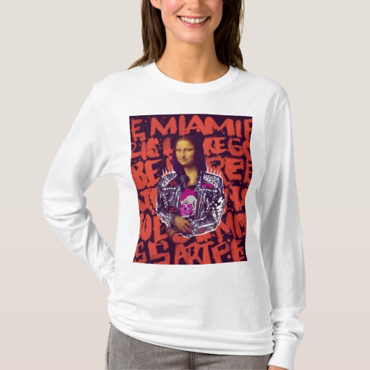 Mona Lisa Punk Art T-Shirt (Vorderseite)