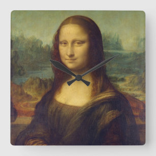 Mona Lisa Quadratische Wanduhr