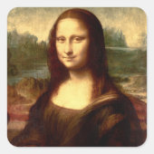 Mona Lisa Quadratischer Aufkleber (Vorderseite)