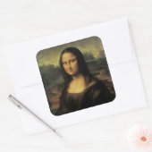 Mona Lisa Quadratischer Aufkleber (Umschlag)