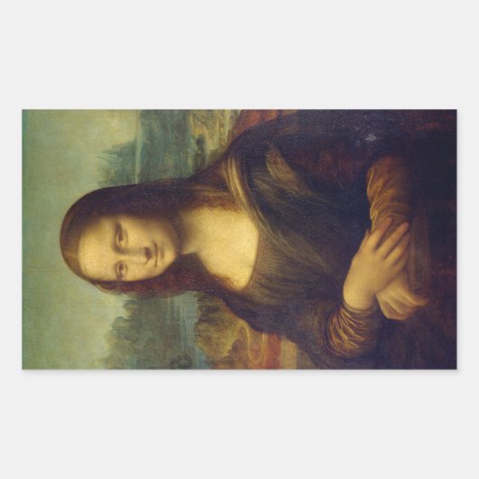 Mona Lisa Rectangle Aufkleber (Vorderseite)