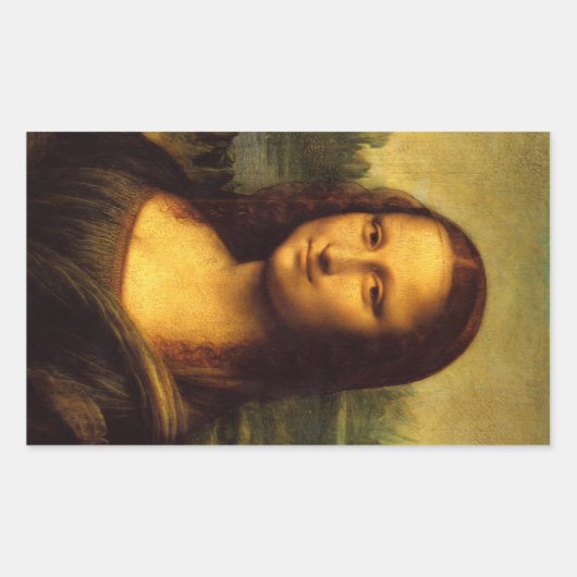 Mona Lisa Rectangle Aufkleber (Vorderseite)