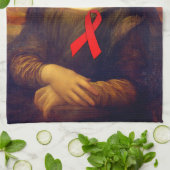 Mona Lisa Red Ribbon Handtuch (Gefaltet)