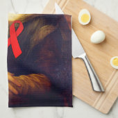 Mona Lisa Red Ribbon Handtuch (Viertel Falte)