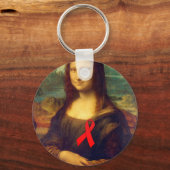 Mona Lisa Red Ribbon Schlüsselanhänger (Vorderseite)