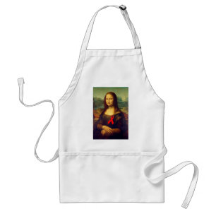 Mona Lisa Red Ribbon Schürze