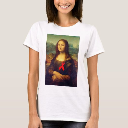 Mona Lisa Red Ribbon T-Shirt (Vorderseite)