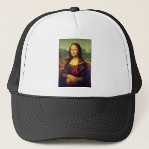 Mona Lisa Red Ribbon Truckerkappe