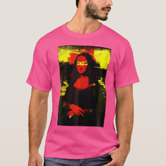 Mona Lisa Red Yellow Modern Art Punk Leonardo Da V T-Shirt