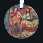 Mona Lisa Romantic Funny Colorful Arte work Ornament<br><div class="desc">Diese wunderbare Einladung bringt Elemente aus der Mona Lisa und Van Gogh's Starry night, um ein außergewöhnlich einzigartiges und skurriles Hochzeitthema für eine Einladung, danke, Tischnummer, und mehr zu machen! Die Mona Lisa - Dieses Bild zeigt die Mona Lisa mit ihrem Mann, tanzend in skurriler Boho-Manier vor Van Gogh's Starry...</div>