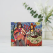 Mona Lisa Romantic Funny Colorful Arte work Postkarte (Stehend Vorderseite)