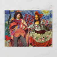 Mona Lisa Romantic Funny Colorful Arte work