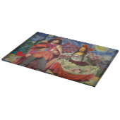 Mona Lisa Romantic Funny Colorful Arte work Schneidebrett (Ecke)