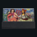 Mona Lisa Romantic Funny Colorful Arte work Schreibtisch-Visitenkartenhalter<br><div class="desc">Diese wunderbare Einladung bringt Elemente aus der Mona Lisa und Van Gogh's Starry night, um ein außergewöhnlich einzigartiges und skurriles Hochzeitthema für eine Einladung, danke, Tischnummer, und mehr zu machen! Die Mona Lisa - Dieses Bild zeigt die Mona Lisa mit ihrem Mann, tanzend in skurriler Boho-Manier vor Van Gogh's Starry...</div>