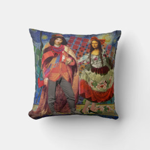 Mona Lisa Romantische Lustige Farbige Kunst Kissen