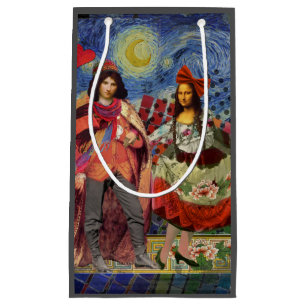 Mona Lisa Romantische Lustige Farbige Kunst Kleine Geschenktüte