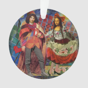 Mona Lisa Romantische Lustige Farbige Kunst Ornament