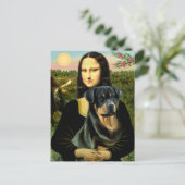 Mona Lisa - Rottweiler (#3) Postkarte (Stehend Vorderseite)