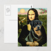 Mona Lisa - Rottweiler (#3) Postkarte (Vorne/Hinten)