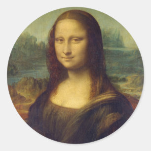 Mona Lisa runder Aufkleber
