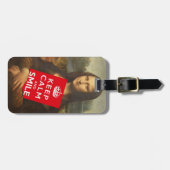 Mona Lisa sagt, Behalten Ruhe und Lächeln Gepäckanhänger (Vorderseite horizontal)