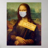 Mona Lisa sagt: Trage bitte eine Maske Poster (Vorne)