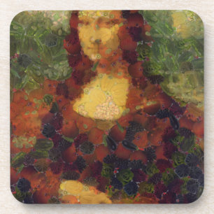 Mona Lisa Salat Feine Kunst Veganer Scherz Getränkeuntersetzer