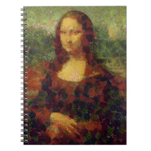 Mona Lisa Salat Feine Kunst Veganer Scherz Notizblock