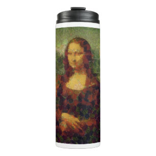Mona Lisa Salat Feine Kunst Veganer Scherz  Thermosbecher