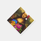 Mona Lisa Santa Claus Serviette (Ecke)