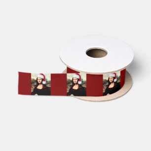 Mona Lisa Santa Hut Weihnachten Satinband