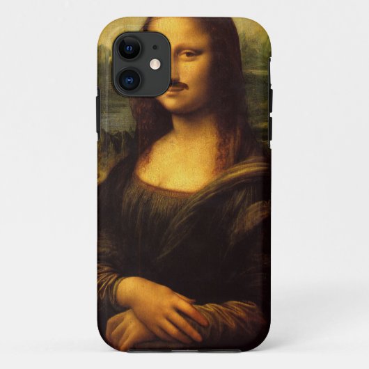 Mona Lisa Schnurrbart Case-Mate iPhone Hülle (Rückseite)