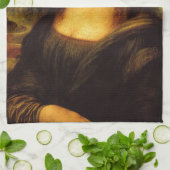 Mona Lisa Schnurrbart Handtuch (Gefaltet)