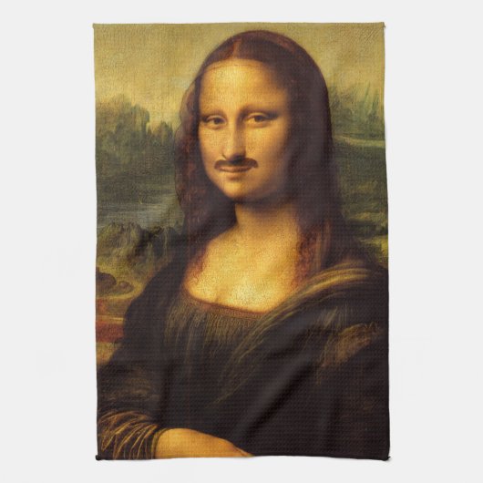 Mona Lisa Schnurrbart Handtuch (Vertikal)