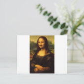 Mona Lisa Schnurrbart Postkarte (Stehend Vorderseite)