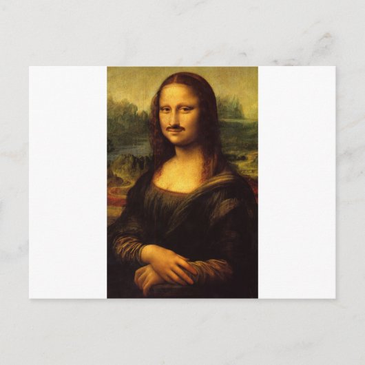 Mona Lisa Schnurrbart Postkarte (Vorderseite)